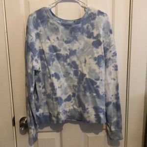 Blue Tye Dye Crewneck Sweater